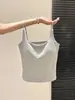 Camisola com Alças Ajustáveis para Mulheres, Roupa de Verão, Estilo Bm com Bojos, Regata Justa ao Corpo, Top Doce e Picante Estilo Garota