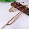 Cordón para Collar de Cera de Abeja Dorada con Colgante de Cristal Yu Pei Rojo y Negro, Tejido a Mano, Cuerda Sencilla de Piña de 2.5 mm para Hombres y Mujeres