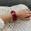 Joyería Transfronteriza Europea y Americana, Diseño de Moda con Efecto Degradado, Pulsera Transparente, Pulsera de Resorte con Patrón de Ola de Agua Irregular de Nicho