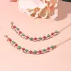 Pulsera de cuentas de Navidad de venta caliente transfronteriza europea y americana, Pulsera de regalo navideño de doble capa apilable, Pulsera versátil