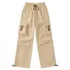 Comercio Exterior Transfronterizo Primavera Nuevos Pantalones Casuales de Trabajo Estilo Americano para Hombre, Corte Holgado, Estilo Funcional Versátil High Street Pantalones Largos al por Mayor