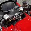Amortecedor de direção de motocicleta fibra de carbono amortecimento de direção régua de titânio amortecedor de choque direção anti-oscilação barra de equilíbrio de cabeça