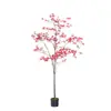 Plantas Verdes Simuladas, Árboles de Arce Rojo, Árboles Falsos en Maceta, Decoración de Interiores, Paisajismo de Piso para Sala de Estar, Adornos de Estilo Escandinavo, Plantas Verdes Biónicas