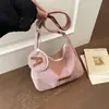Bolso de Pana Estilo Ins para Estudiantes Mujeres 2024 Nuevo Bolso Dumpling para Viajar Cotidiano Versátil Gran Capacidad Bolso Cruzado