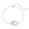 Pulsera de plata de ley S925 con hebilla de seguridad para el propietario del Palacio de Silver City, pulsera de calabaza de calcedonia de ágata blanca de lujo ligera a la moda para mujer con incrustaciones de circonitas