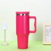 Nuevo Vaso para Coche Transfronterizo de Tercera Generación de 40 oz de Gran Capacidad con Aislamiento Térmico y Almacenamiento en Frío Vaso para Hielo para Coche con Asa Vaso con Pajita