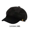 Nuevo Sombrero de Ala de Cuero Otoño/Invierno para Mujer Estilo Retro Insignia Metálica Sombrero Octagonal Gorra de Béisbol Boina Estilo Británico Sombrero de Artista
