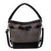 Bolso de Mano Pequeño de Lona de Color Contrastante para Mujer 2025 Nuevo de Moda Bolso Cubo Tipo Cesta de Verduras Bolso Cruzado Versátil de Verano
