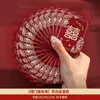 Sobres rojos para bloquear la puerta con caracteres chinos de "felicidad" en estampado dorado, mini sobres rojos festivos para bodas, sobres rojos para recepción de bodas, al por mayor en stock