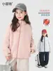 Chaqueta de Invierno Nueva Estilo 26 para Niñas Little Fit, Cálida con Forro Polar y Cuello Alto para Niños Mayores, Se Puede Usar Debajo de Ropa Cálida de Polar