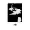 Pintura Decorativa Exclusiva Transfronteriza para Cafetería, Blanco y Negro, Estilo Retro Simple, Pintura para Colgar en la Pared, Mural de Lienzo Pintado a Aerosol de Alta Definición