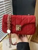Bolso de cadena con patrón de rombos para mujer, nuevo modelo principios de otoño 2026, bolso de mano pequeño, color liso, moderno para el trabajo y los desplazamientos, bolso de hombro y cruzado