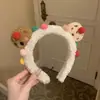 Diadema de Felpa con Cabeza para Lavado de Cara para Mujer, Adorno para el Cabello Nuevo de Dibujos Animados Lindo, Mascarilla de Lavado de Cara, Diadema, Diadema Antideslizante, Accesorios para el Cabello