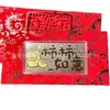 Ouro Puro 999 Princesa, Por Favor Fique Rico, Paz e Alegria Barra de Ouro Envelope Vermelho Coleção Moeda Comemorativa Presente para Live Streaming