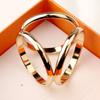 Rosa Gold Aishi Grande Três Anel de Seda Toalha Fivela All-Match Square Corner T-Shirt Hem Knot Artifact Scarf Buckle Clip