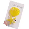 Celebridad de Internet Coreana Pinza para el Cabello de Estrella de Mar y Concha Pinza Lateral para Niña Versión Coreana Lindo Pinza Bb Pinza para el Flequillo Pinza para la Parte Posterior de la Cabeza Accesorio para el Cabello