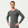 Camiseta de Entrenamiento para Correr y Fitness Ajustada para Hombre Amazon Elástica de Secado Rápido Manga Larga 1E18