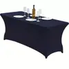 Suministro Directo Transfronterizo Leche Seda Elástico Funda de Silla Todo Incluido Prueba de Polvo Funda de Mesa de Cóctel Banquete de Boda Funda de Mesa Rectangular