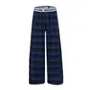 2026 Nuevos Pantalones de Pierna Recta Sueltos con Bloques de Color Estilo Universitario Cuadros Retro Americano Bloques de Color Pantalones Casuales Versátiles Hombres y Mujeres