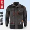 Conjunto de ropa de trabajo tridimensional personalizado transfronterizo con bolsillos grandes, pantalones de trabajo multipocket europeos y americanos, ropa de protección laboral resistente al desgaste de comercio exterior