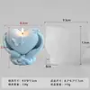 Jiahuimei Portátil Adorno de Vela de Amor Molde de Silicona Día de San Valentín Decoración de Yeso Aromaterapia de Amor Molde