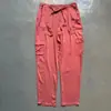 Pantalones de Rayón para Mujer Color Sólido con Cordones Holgados de Pierna Recta Pantalones Casuales para Mujer Combinan con Todo