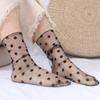 Calcetines de Malla Sexy con Rombo de Encaje y Red de Pescador Estilo Coreano Popular para Mujer, de Caña Media, Venta al por Mayor