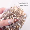 Maillard champanhe plano pequeno redondo diamante Super flash redondo Diamante Vidro strass decoração de unha joia de unha atacado