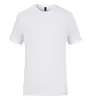 Camiseta de algodão mercerizado de 80 contagens, dupla face, toque fresco, manga curta, gola redonda, unissex, pode ser impressa ou bordada, básica e versátil