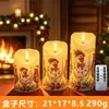 Velas eletrônicas LED transfronteiriças, luzes de ambiente simuladas para festas de Natal para decoração, luzes noturnas externas controladas por controle remoto