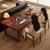 Mesa de jantar de madeira maciça mesa de escritório móveis de escritório mesa de jantar para casa mesa de escritório longa para sala de estar mesa de escritório para conferências estação de trabalho para funcionários