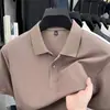 Camisa polo masculina estilo verão, gola de lapela, manga curta, camiseta casual com gola, atacado de fábrica e personalização