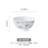 Vajilla de porcelana de hueso de alto valor con flores románticas, cuenco, plato, cuchara, para bodas, nueva residencia, cuenco de cerámica, palillos, caja de regalo para 2 personas
