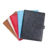 Cuaderno de Hojas Sueltas de Imitación de Cuero de Fábrica Original con Botón de Presión, Logo Personalizable, Cuaderno de Reuniones de Negocios para Oficina al por Mayor