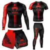 Ropa de Entrenamiento Venom Traje UFC para Hombres y Mujeres Boxeo Ajustado Ropa de Secado Rápido Muay Thai Ropa Deportiva para Fitness Set de 4 Piezas en Stock