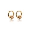 Pendientes de plata de ley con diamantes Nalan tres anillos anillos lisos una variedad de método de uso pendientes pendientes superpuestos G4500