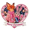 Zootopia 2 Pegatinas Magnéticas para Refrigerador Decoración del Hogar Judy y Nick Pareja Decoración Conmemorativa Navideña de Alto Valor Colección
