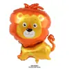 Novo Balão de Filme de Alumínio em Formato de Animal de Desenho Animado Tigre Girafa Crianças Bebê Selva Layout de Festa de Aniversário