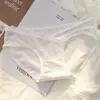 Ropa Interior Fina de Encaje Satinado de Lujo para Niña, Tirantes Finos Sexys, Hueca, Transpirable, Refrescante, Bragas para Mujer con Sensación de Piel