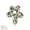 Colgante de Flor de Cinco Pétalos de Piedra Natural, Collar Hecho a Mano Estilo Antiguo DIY, Decoración de Cadena para Suéter, Pétalos de Cristal Natural en Forma de Flor