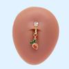 Gatte nuevo colgante transfronterizo europeo y americano fruta diamante pegajoso circón clip para ombligo sin perforación clip para ombligo de acero inoxidable