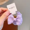 Nuevo Exquisito Scrunchie de Lunares con Lazo para Niñas, Lindos Accesorios para el Cabello para Niñas de Primaria, Scrunchie Elástico de Colores