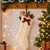Colgantes decorativos grandes de Navidad de Amazon transfronterizos, flores de regalo, decoraciones, hojas, calcetines de Navidad de punto decoraciones