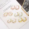 Pendientes de Diseño de Nicho Estilo Francés para Mujer Esmalte Lujo Ligero Geométricos Irregulares Semicirculares Minimalistas con Forma de C Superficie Curvada Disco Bobina de Mosquitos