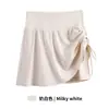 Conjunto de Dos Piezas de Falda Pantalón de Yoga para Mujer para Verano, Pantalones Cortos Deportivos de Secado Rápido y Transpirables para Correr y Fitness, Pantalones de Tres Cuartos de Cintura Alta Anti-Exposición