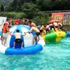 Juguetes para Parque Acuático Columpio Inflable Cama Elástica Bote Banana Juguetes Flotantes para Piscina Juguetes de Arrastre en el Agua