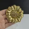 Acessório de Moda de Seda de Alta Qualidade 8cm Flor de Camélia Ultra-Resistente com Broche e Presilha Dupla Utilização
