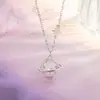 Collar Zirconia Galaxia Universo Lujo Ligero Diseño de Nicho Cadena Clavícula de Alta Gama para Mujer Modelo Nuevo 2022
