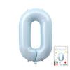 Globo Digital Azul Perlado con Polvo Perlado de 32 Pulgadas con Tarjeta de Papel Empaque Fino Independiente Lleno de Helio Aire Globo Decorativo