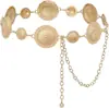 Nuevo Cinturón para Mujer Estilo Retro de Moda Incrustaciones de Piedra Ágata Colgante de Metal Cadena Decorativa Cadena para la Cintura Accesorios
